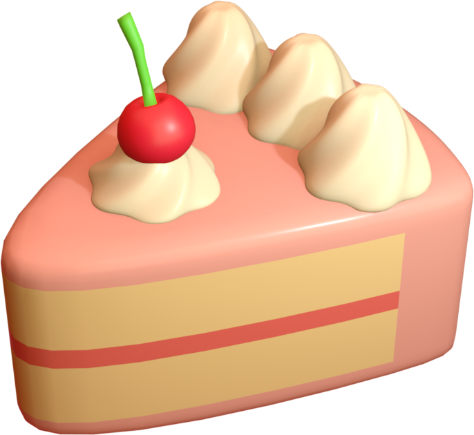 it's a 3D cake slice